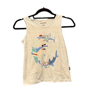 Boy’s American Hawk Shark Blue Tank Top Size 7 NWT